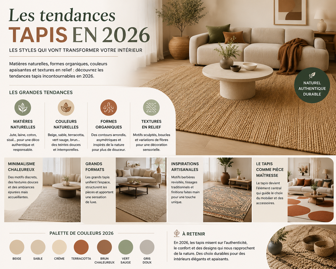 Les tendances tapis en 2026 : les styles qui vont transformer votre intérieur